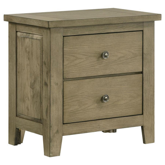 Hazlewood - 2 - Drawer Nightstand Bedside Table - Vineyard Oak Accent Nightstands by Coaster Fine Furniture - Walls Furniture & Mattress