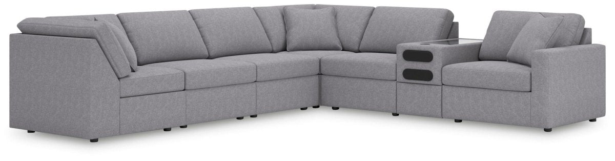 Modmax - Sectional - Granite Stationary Sectionals by Signature Design by Ashley® - Walls Furniture & Mattress