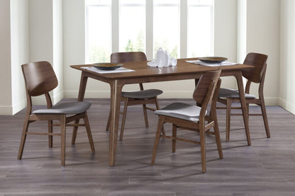 Oscar - 60" Dining Walnut Table Set 5 Piece Dining Room Sets by New Classic - Walls Furniture & Mattress