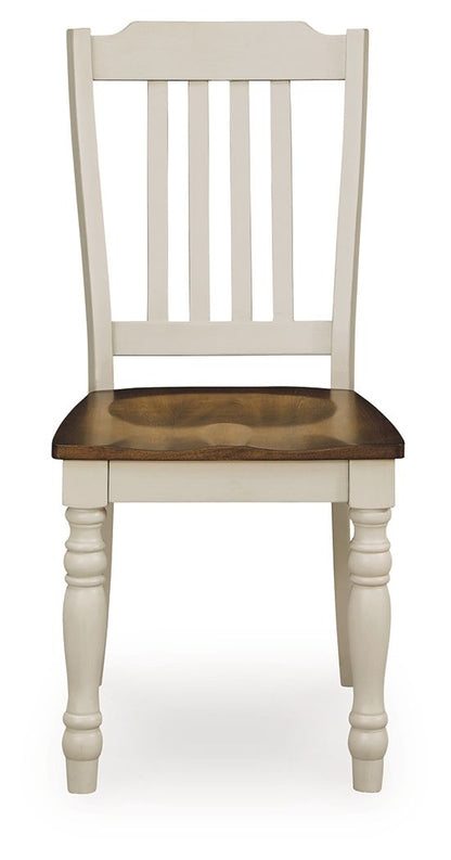 Wirloni - Dining Room Side Chair (Set of 2) - Antique White / Brown Chair Sets by Signature Design by Ashley® - Walls Furniture & Mattress