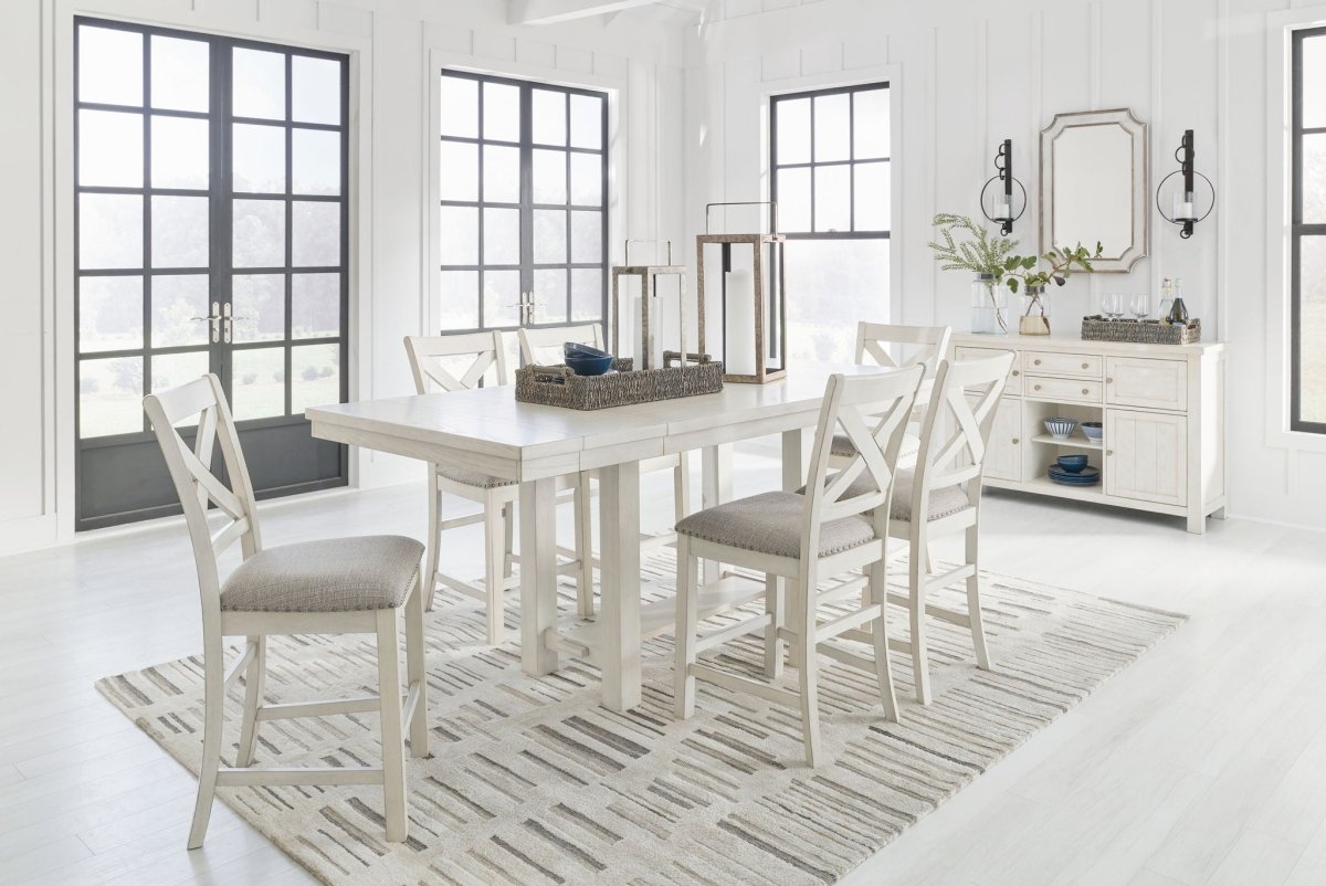 Robbinsdale - Rectangular Counter Height Dining Extension Table Set 7 Piece Dining Room Sets by Signature Design by Ashley® - Walls Furniture & Mattress