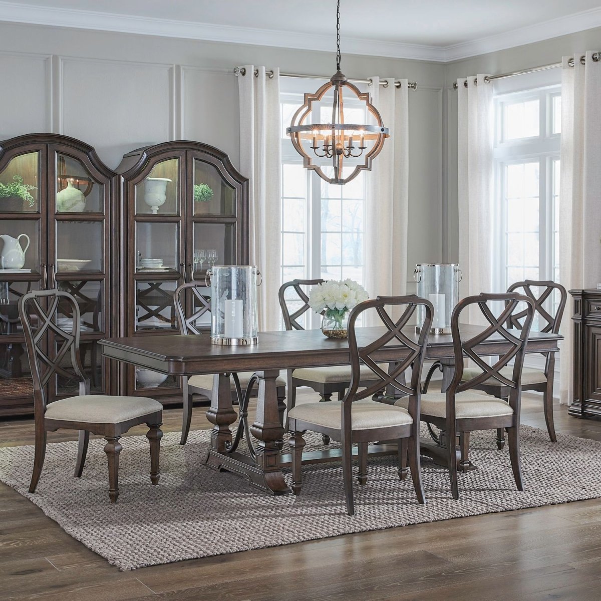 Provence Park - Trestle Table Set 5 Piece Dining Room Sets by Liberty Furniture - Walls Furniture & Mattress
