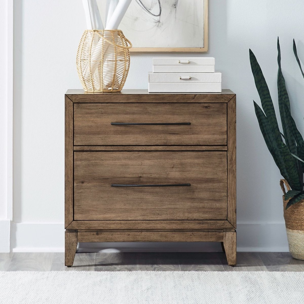 Shaker Lakes - Lateral File Cabinet - Harvest Brown Filing Cabinets by Liberty Furniture - Walls Furniture & Mattress