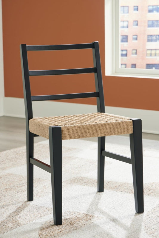 Isanti - Light Brown / Black - Dining Room Side Chair (Set of 2) Chair Sets by Millennium® by Ashley - Walls Furniture & Mattress