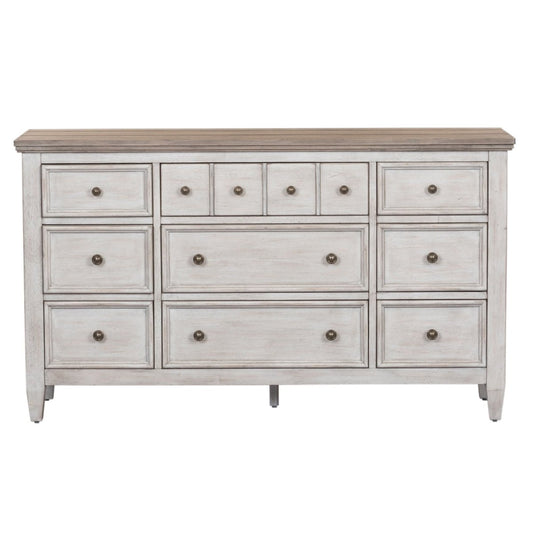 Heartland - 9 Drawer Dresser - White Dressers by Liberty Furniture - Walls Furniture & Mattress