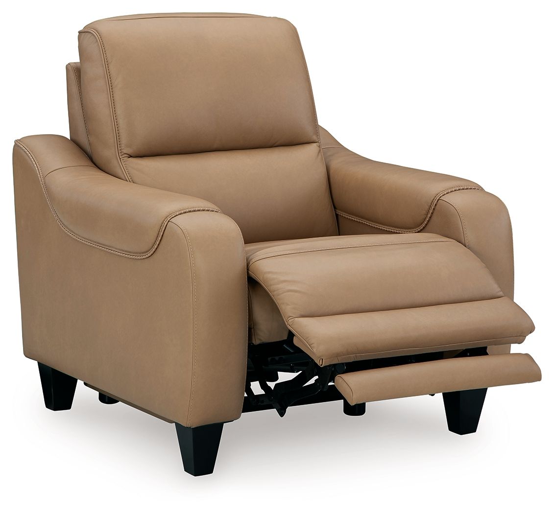 Mosswell - Power Recliner With Adj Headrest - Toffee Reclining Chairs by Ashley® - Walls Furniture & Mattress