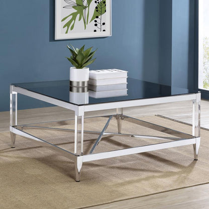 Lindley - Square Tempered Mirror Acrylic Table End Tables by Coaster Fine Furniture - Walls Furniture & Mattress