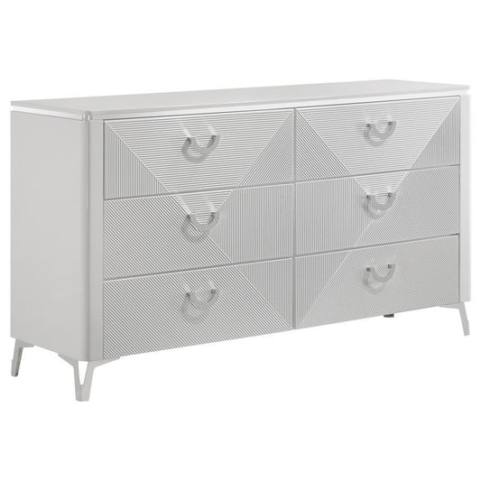 Cassia - 6 - Drawer Bedroom Dresser Cabinet Dressers by Coaster Fine Furniture - Walls Furniture & Mattress