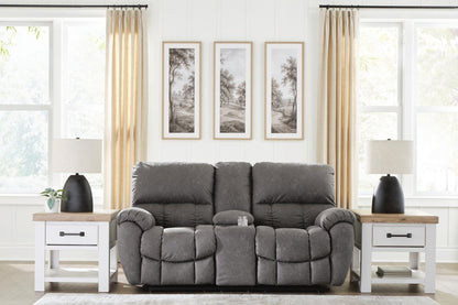 Bakerstein - Power Recline Loveseat/Console/Adjustable Headrest - Galaxy Reclining Loveseats by Signature Design by Ashley® - Walls Furniture & Mattress