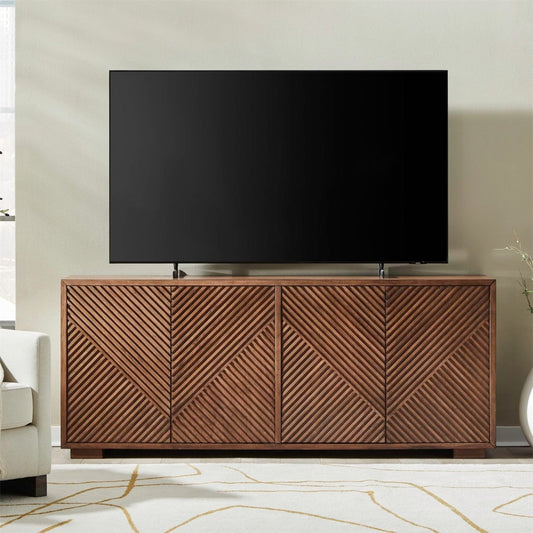 Easton - 82" TV Console - Urban Bronze TV Stands by Liberty Furniture - Walls Furniture & Mattress