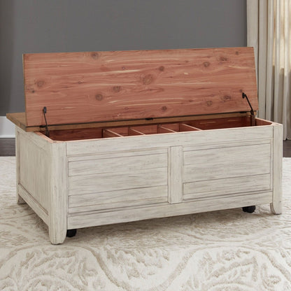 Farmhouse Reimagined - 3 Piece Table Set - White Table Sets by Liberty Furniture - Walls Furniture & Mattress