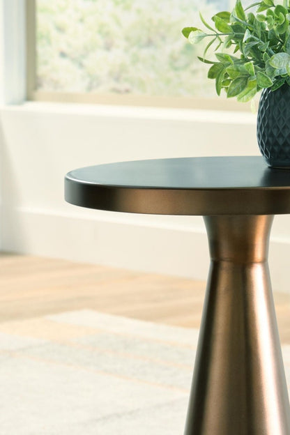 Budington - Accent Table - Light Bronze Finish Accent Tables by Signature Design by Ashley® - Walls Furniture & Mattress