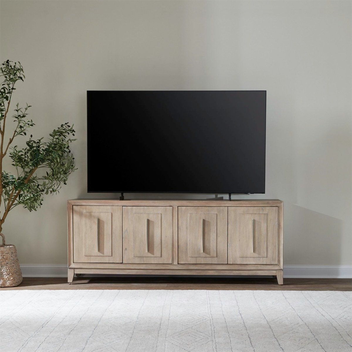 Brentwood - 78" TV Console - Sandstone TV Stands by Liberty Furniture - Walls Furniture & Mattress