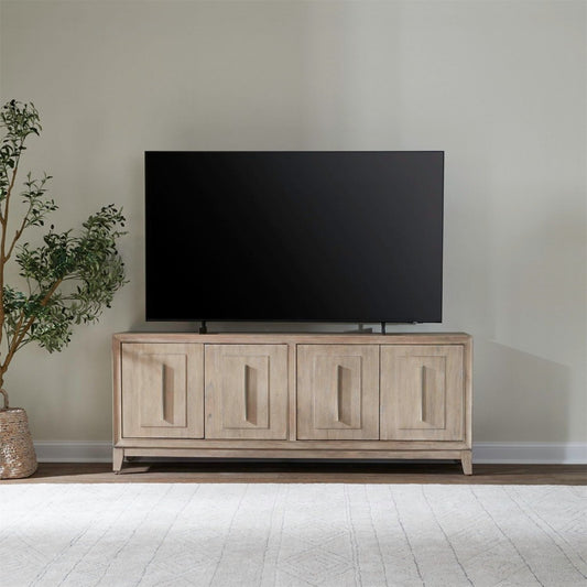 Brentwood - 78" TV Console - Sandstone TV Stands by Liberty Furniture - Walls Furniture & Mattress