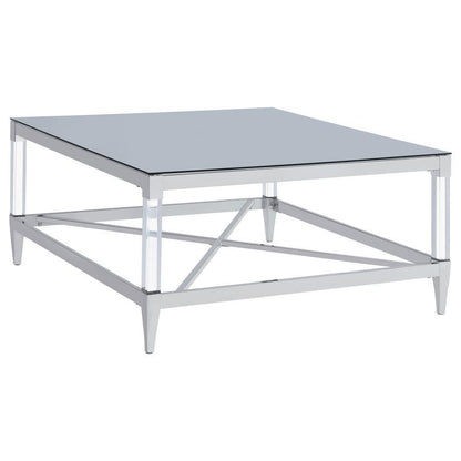 Lindley - Square Tempered Mirror Acrylic Table End Tables by Coaster Fine Furniture - Walls Furniture & Mattress