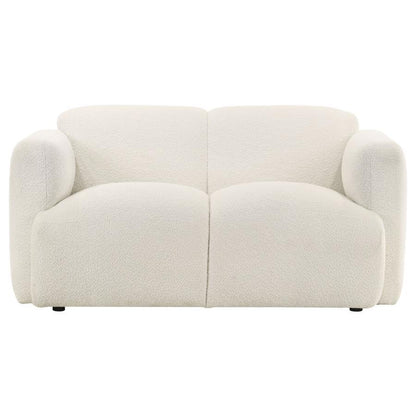 Dorset - Fabric Upholstered Round Track Arm Loveseat Stationary Loveseats by Coaster Fine Furniture - Walls Furniture & Mattress