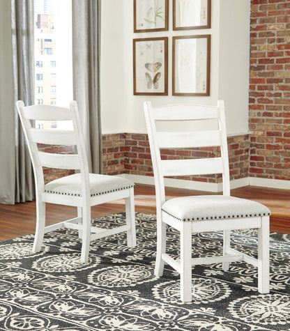 Valebeck - Dining UPH Side Chair (Set of 2) - Beige / White Chair Sets by Signature Design by Ashley® - Walls Furniture & Mattress