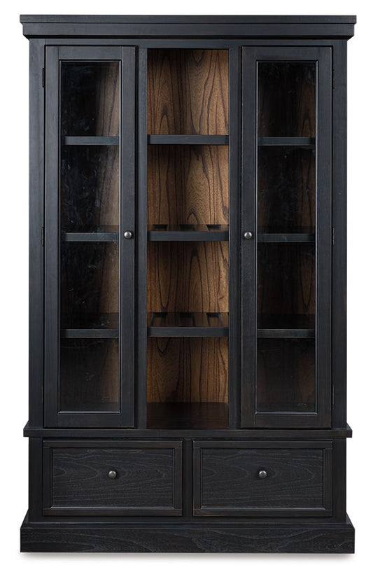 Greddinton - Black / Brown - Curio Curio Cabinets by Signature Design by Ashley® - Walls Furniture & Mattress