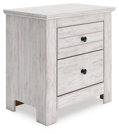 Makidern - Two Drawer Night Stand Nightstands w/ Charging Stations by Signature Design by Ashley® - Walls Furniture & Mattress
