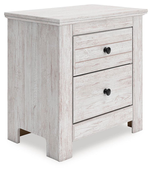 Makidern - Two Drawer Night Stand Nightstands w/ Charging Stations by Signature Design by Ashley® - Walls Furniture & Mattress