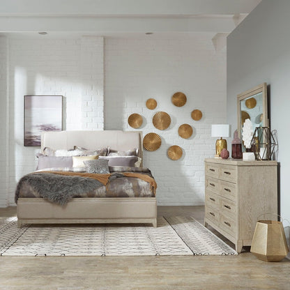 Belmar - Upholstered Bed, Dresser & Mirror Set 3 Piece Bedroom Sets by Liberty Furniture - Walls Furniture & Mattress