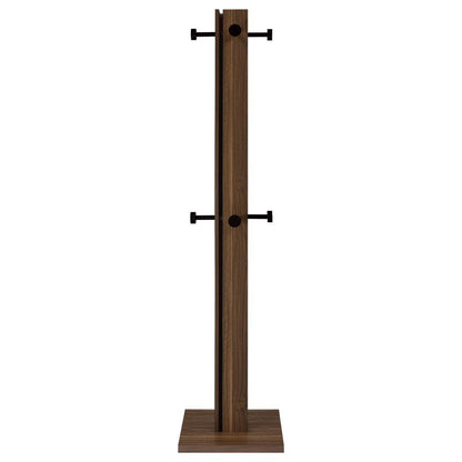 Rikkie - Coat Rack And Mirror - Walnut Freestanding Coat Racks by Coaster Fine Furniture - Walls Furniture & Mattress