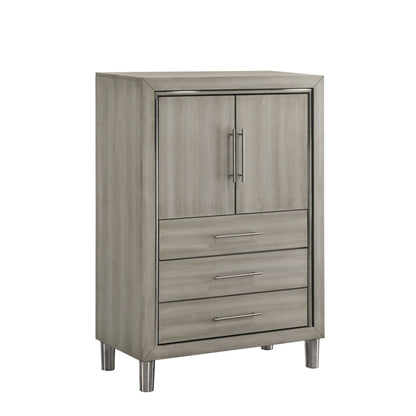 Lennox - Door Chest With Shoe Storage & LED Light - Gray Door Chests by New Classic - Walls Furniture & Mattress