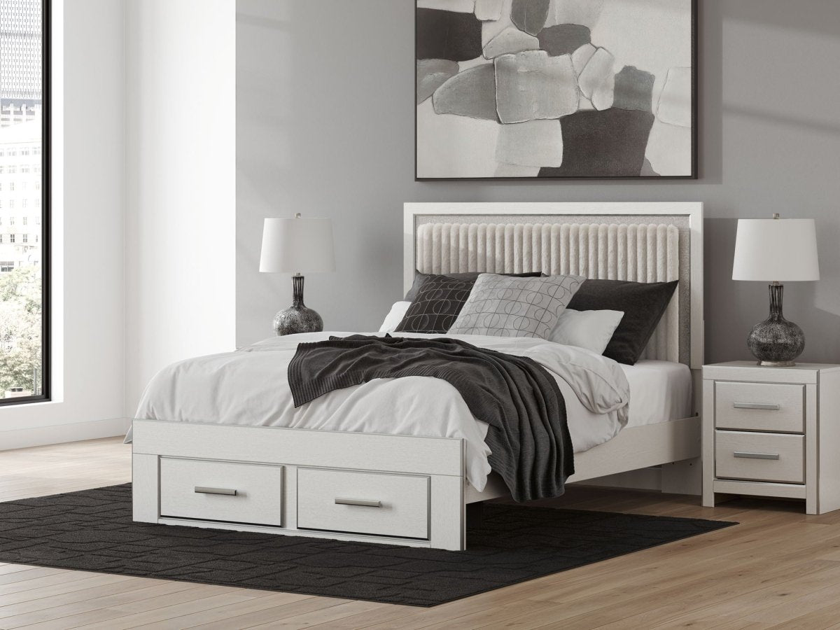 Zuraleus - Upholstered Panel Platform Storage Bed Storage Beds by Signature Design by Ashley® - Walls Furniture & Mattress