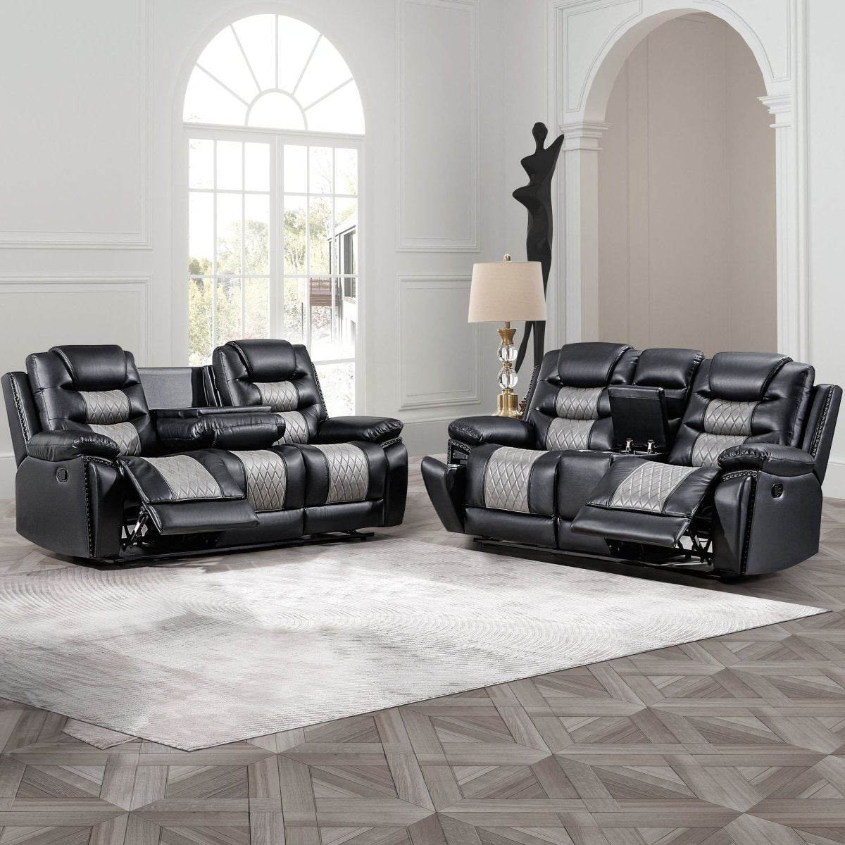 Nikko - Reclining Sofa Set Reclining Sofas & Loveseats by New Classic - Walls Furniture & Mattress