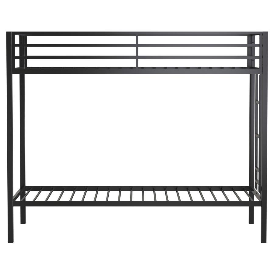 Alevera - Metal Bunk Bed With Ladder Bunk Beds by Coaster Fine Furniture - Walls Furniture & Mattress