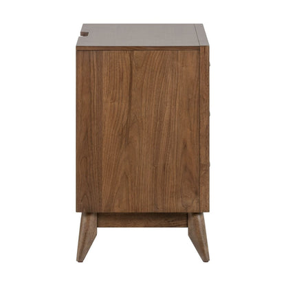 Century Modern - Nightstand With Charging Station - Light Brown Nightstands w/ Charging Stations by Liberty Furniture - Walls Furniture & Mattress