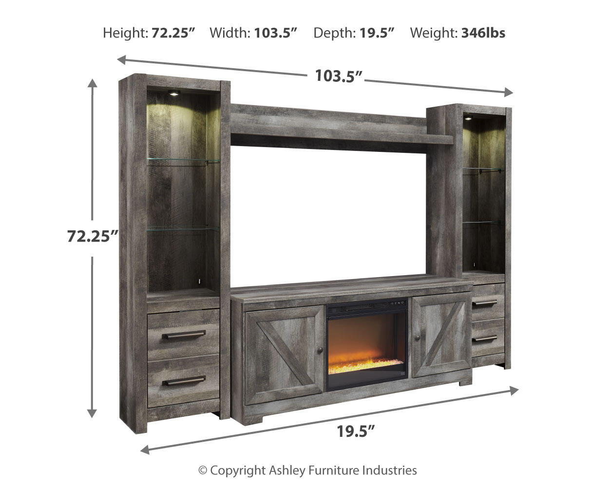 Wynnlow - Home Entertainment Set Entertainment Centers by Signature Design by Ashley® - Walls Furniture & Mattress