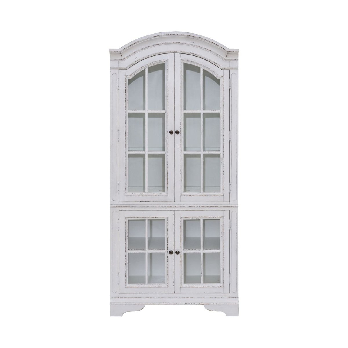 Magnolia Manor - Display Cabinet - Antique White / Weathered Bark