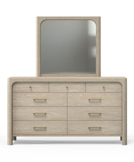 Solano - 9 - Drawer Bedroom Dresser With Mirror - Weathered Mango Dresser & Mirror by Coaster Fine Furniture - Walls Furniture & Mattress