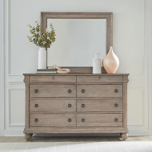 Rustic Traditions - Dresser & Mirror Dresser & Mirror by Liberty Furniture - Walls Furniture & Mattress
