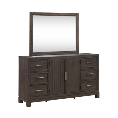 Modern Edge - Dresser & Mirror - Brown Dresser & Mirror by Liberty Furniture - Walls Furniture & Mattress