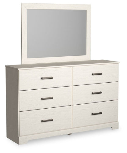 Stelsie - Dresser, Mirror - White Dresser & Mirror by Signature Design by Ashley® - Walls Furniture & Mattress