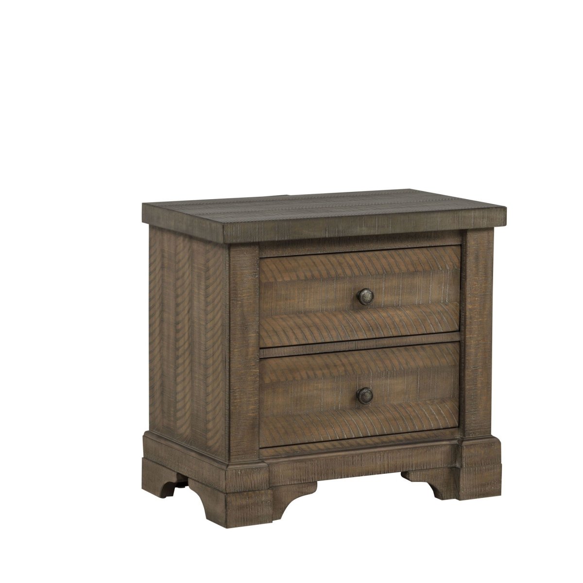 Augusta - Two Drawer Nightstand With USB Port Nightstands w/ Charging Stations by New Classic - Walls Furniture & Mattress
