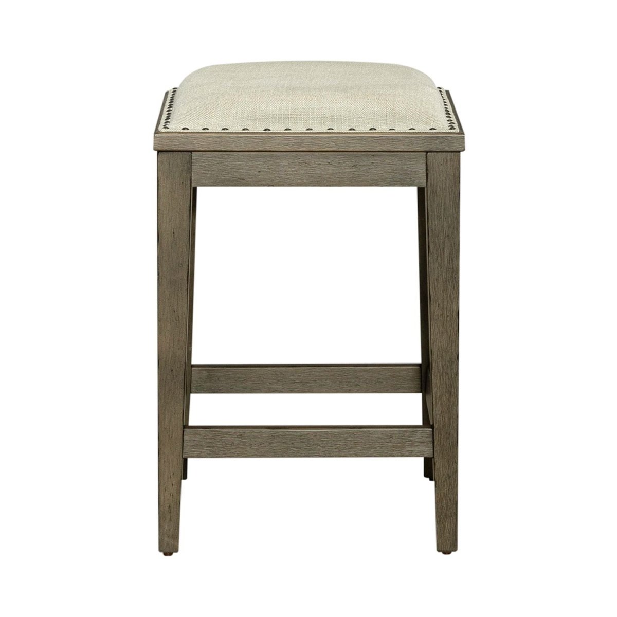 Americana Farmhouse - Upholstered Console Stool - Light Brown