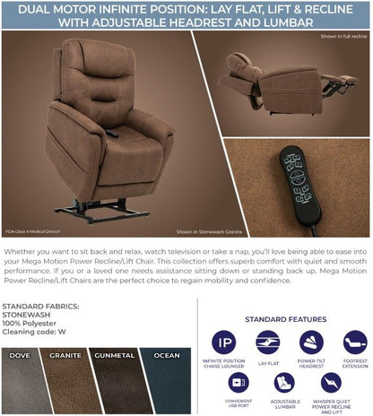 iNFI ELITE Stonewash Dove Infinite Position Lift Chair