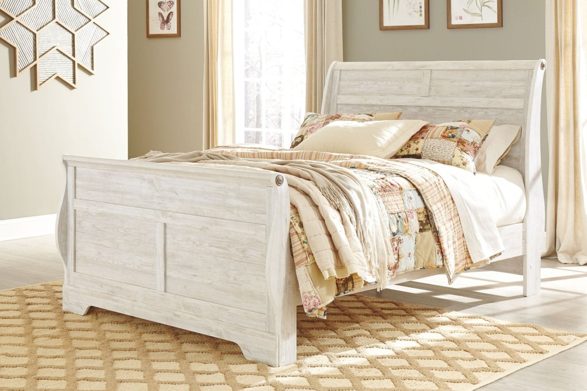 Willowton - Bed Sleigh Beds by Signature Design by Ashley® - Walls Furniture & Mattress