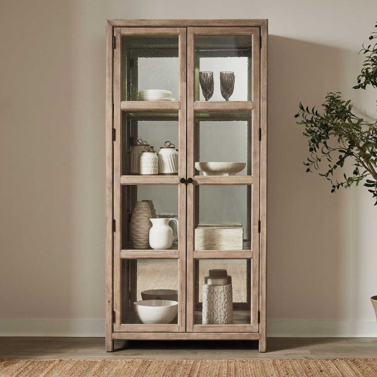 Proximity Place - Bunching Display Cabinet - Brown Display Cabinets by Liberty Furniture - Walls Furniture & Mattress