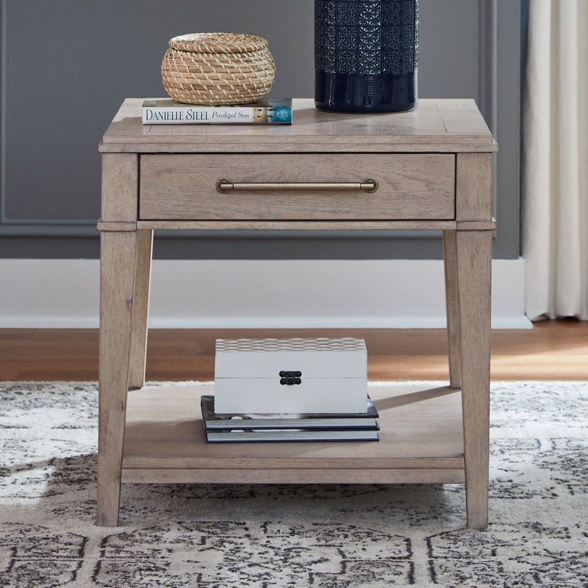 New Haven - End Table - Sanctuary White End Tables by Liberty Furniture - Walls Furniture & Mattress