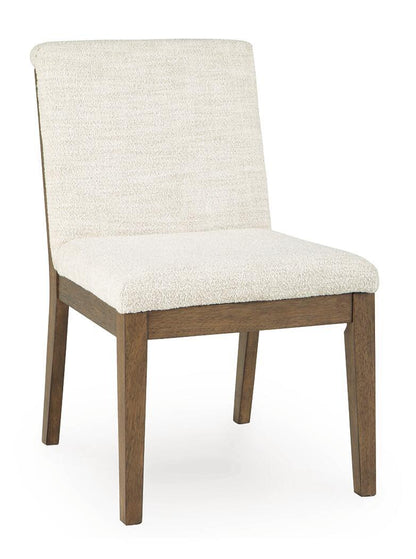 Marxmore - Dining Upholstered Side Chair (Set of 2) - Beige / Brown Chair Sets by Benchcraft® - Walls Furniture & Mattress