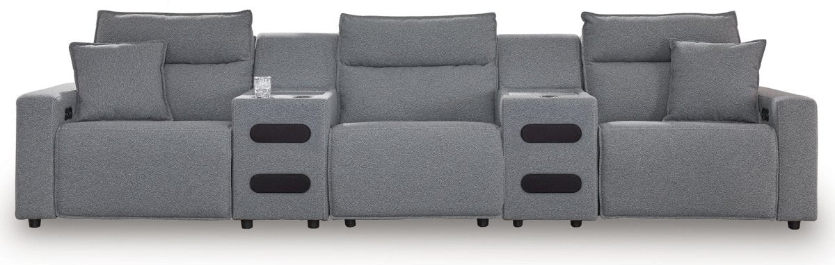ModMax II - Salt And Pepper - Reclining Sectional Reclining Sectionals by Signature Design by Ashley® - Walls Furniture & Mattress