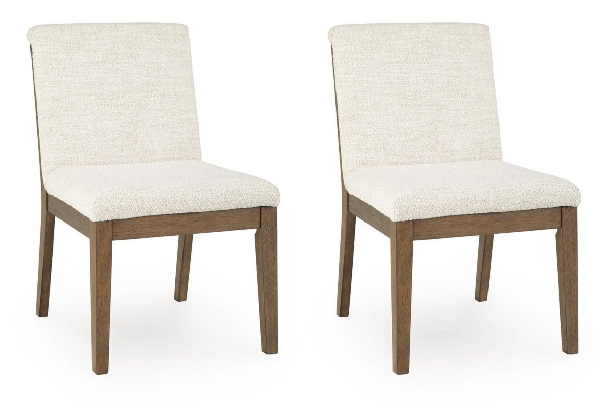 Marxmore - Dining Upholstered Side Chair (Set of 2) - Beige / Brown Chair Sets by Benchcraft® - Walls Furniture & Mattress