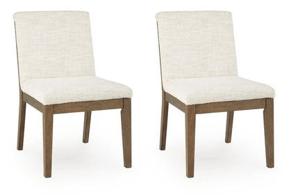 Marxmore - Dining Upholstered Side Chair (Set of 2) - Beige / Brown Chair Sets by Benchcraft® - Walls Furniture & Mattress