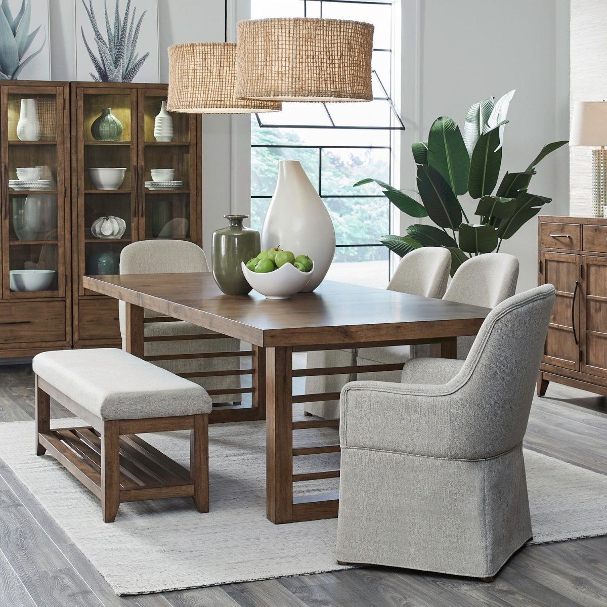 Shaker Lakes - Pedestal Table Set 5 Piece Dining Room Sets by Liberty Furniture - Walls Furniture & Mattress