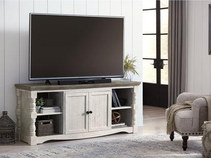 Havalance - Extra Large TV Stand - 2 Doors - Brown / Beige TV Stands by Signature Design by Ashley® - Walls Furniture & Mattress
