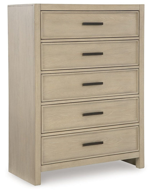 Calmoro - Five Drawer Chest - Gray Accent Chests by Ashley® - Walls Furniture & Mattress